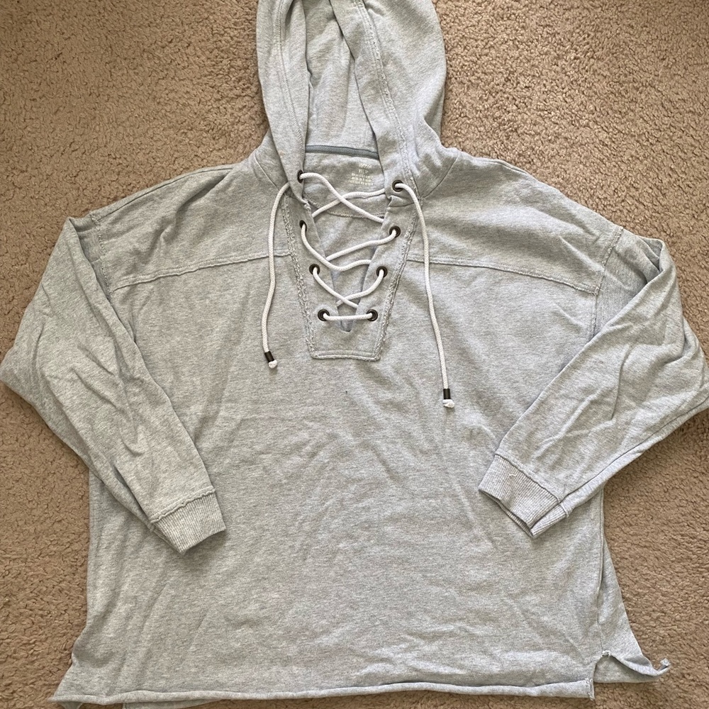 Aerie Sunday Soft Lace Up Sweartshirt